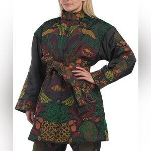 NWT! 🦜Fabulous FARM Rio Black Embroidered Kimono Jacket 🦜